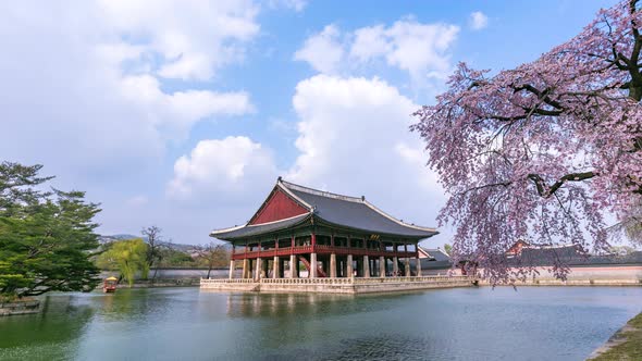 Gyeongbokgung Palace in spring,Seoul,South lKorea.
