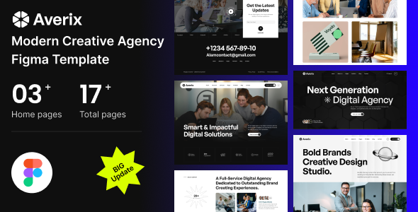 Averix - Modern Creative Agency Figma Template