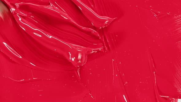 Mixing Red Paint Closeup