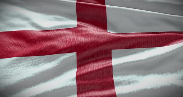 England national flag waving 4K