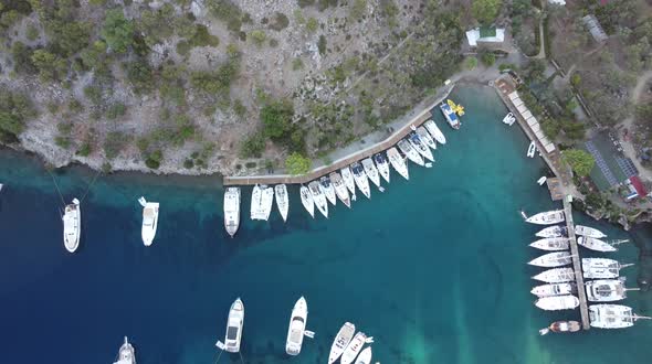 Yachts in the marina