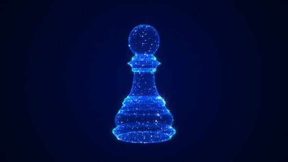 Chess Piece Pawn 3D Hologram