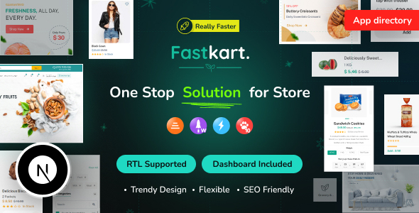 Fastkart - React Next JS Multipurpose Ecommerce with React Hooks + Admin + Email + Invoice Template