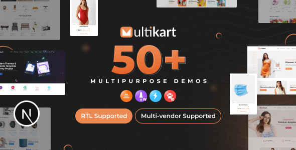 Multikart - React Next JS Multipurpose Ecommerce, React Hooks , Context API