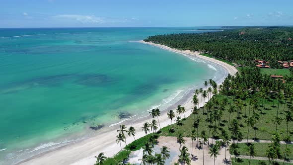 Panoramic view of legendary beach at Northeast Brazil.