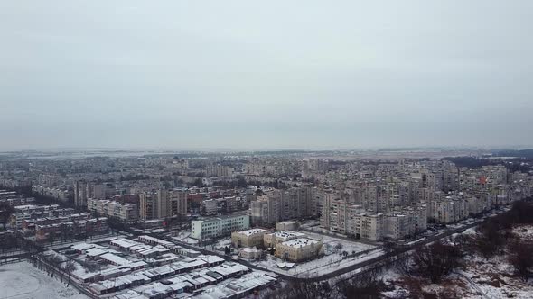 Top View of the City Chervonograd, Ukraine