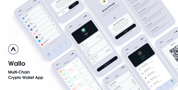 Wallo – Multi-Chain Crypto Wallet UI/UX (Expo)
