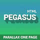 Pegasus Parallax One-Page HTML5 - ThemeForest Item for Sale