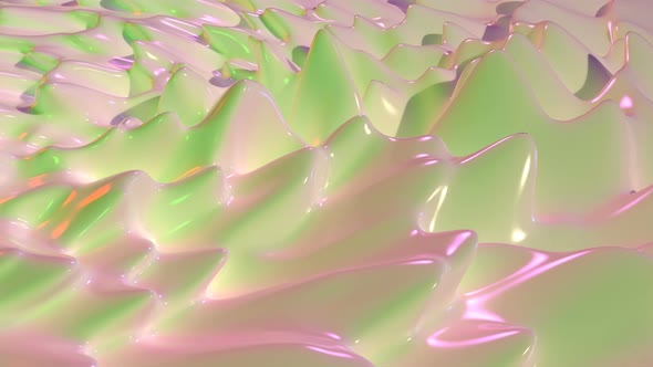 3d Abstract Specular Wave Modern Digital Animation Able To Loop Seamless