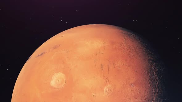 Mars planet rotation animation.