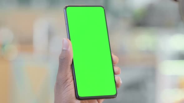 Close Up of Green Screen Smartphone Chrome Key