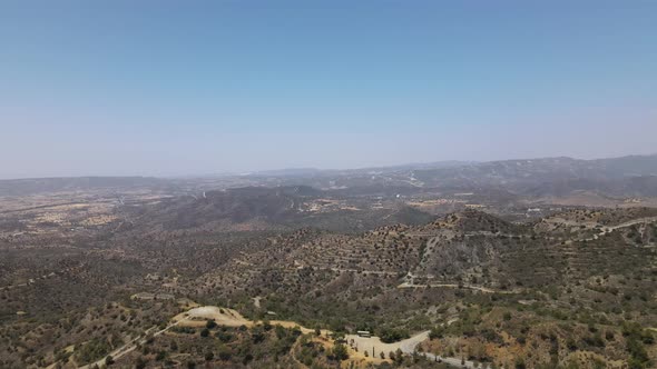 Monastery of Stavrovouni. View of the mountain where the Monastery stands.