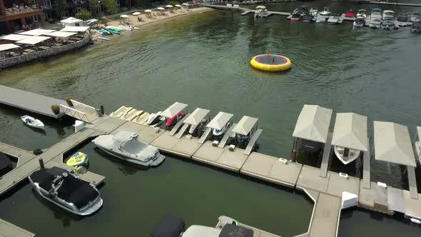 Boat Docks And Inflatable Trampoline