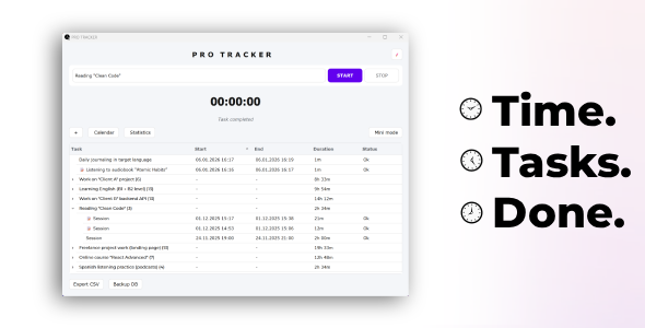 Smart Time Tracker - Offline Desktop Software for Windows