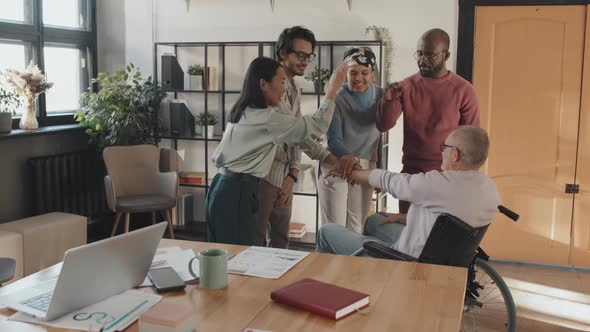 Diverse People Making Hands Circle