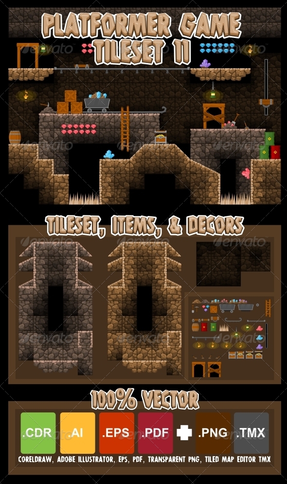 Cave 2D Game Assets from GraphicRiver