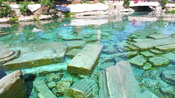 Cleopatra's Ancient Pool - Pamukkale - Turkey.	