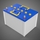 Standard Blue White Accu Battery Accumulator Vehicle Volt Power - 3DOcean Item for Sale