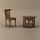 Realistic Arabic Style Table and Chair Model - 3DOcean Item for Sale