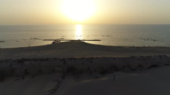 Aerial view of Caesarea Maritima