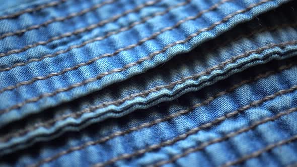 Denim Fabric Texture And Stitching