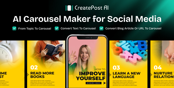 CreatePostAi - AI-Powered Carousel Generator SaaS
