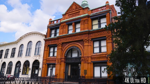 4K Historic Savannah Cotton Exchange Building