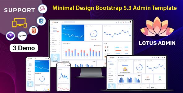 Lotus - Responsive Admin Dashboard Template Web App