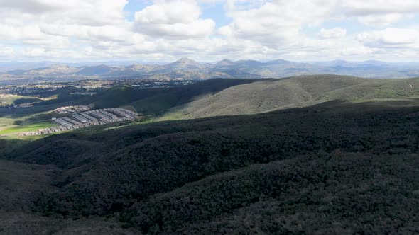 View From the Top of the Black Mountain of Carmel Valley Suburban Neighborhood on the Background.