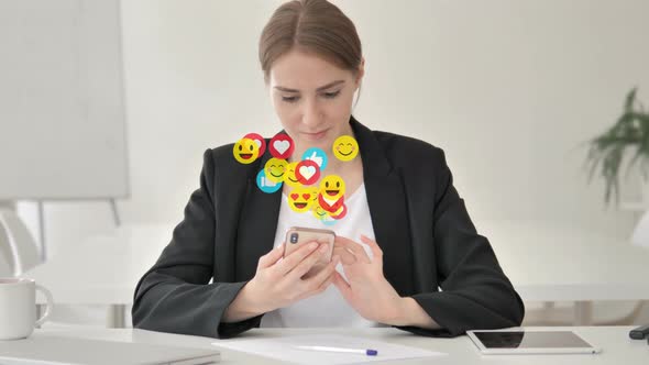 Young Businesswoman Using Smartphone