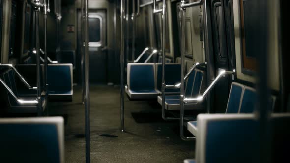 Inside of New York Subway Empty Car alt