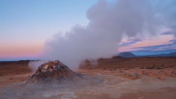 Iceland Volcanic Field Fumarole Hot Spring