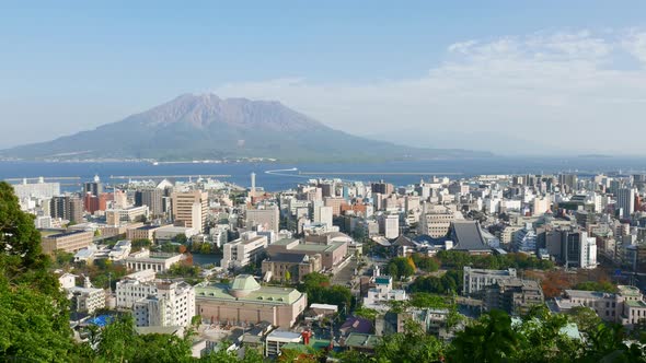 Time lapse of Volcano Sakurajima in Kagoshima