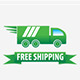 Free Shipping Trucks Ribbons and Buttons - GraphicRiver Item for Sale