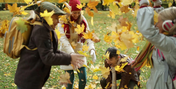 Playing With Leaves alt