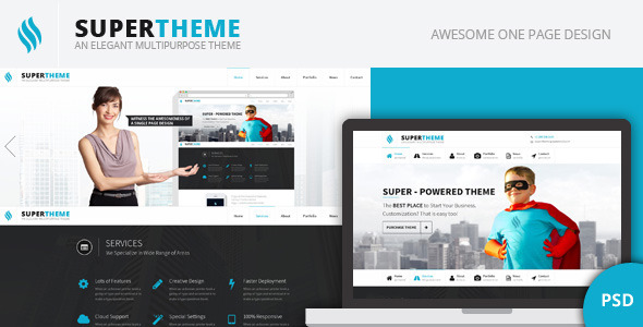 Super | Onepage PSD Design