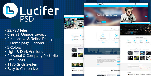 Lucifer - Multipurpose PSD Theme