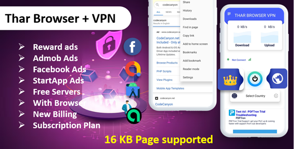 THAR - VPN Browser | VPN High Secure | VPN Subscription Plan | Admob Ads