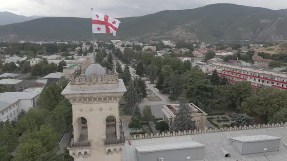 Aerial view of Joseph Stalin Museum in city Gori, Georgia