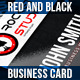 Red and Black - Business Card - GraphicRiver Item for Sale