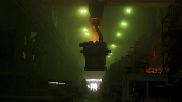 View inside of metallurgical shop