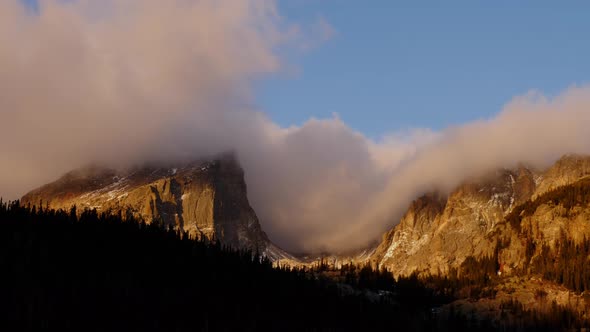 Time Lapse of clouds above the Rocky Mountains