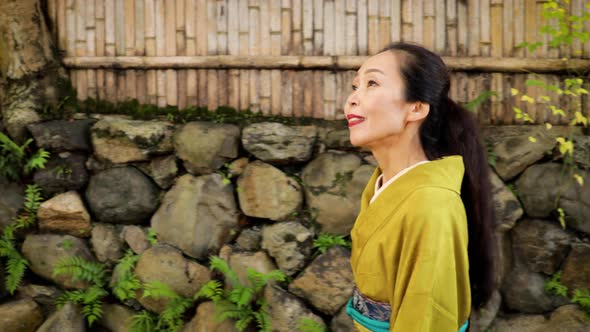 Elegant Japanese woman in Kyoto Japan