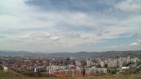 Time lapse of clouds over Sarajevo in spring