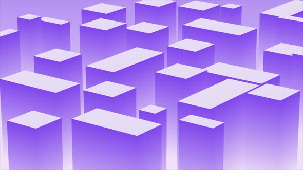 Cubic Shape Abstract Background Purple