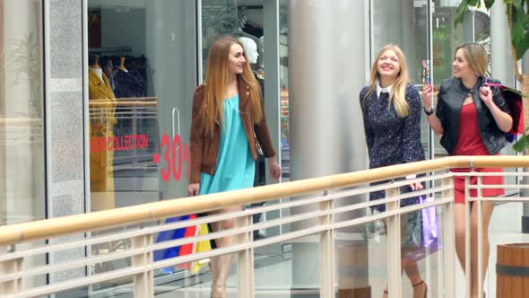 Girls Go Along and Shop Talk at the Same Time, Shopping