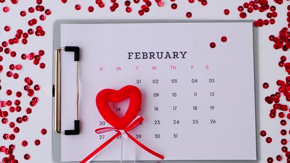 Calendar with 14Th of February Date