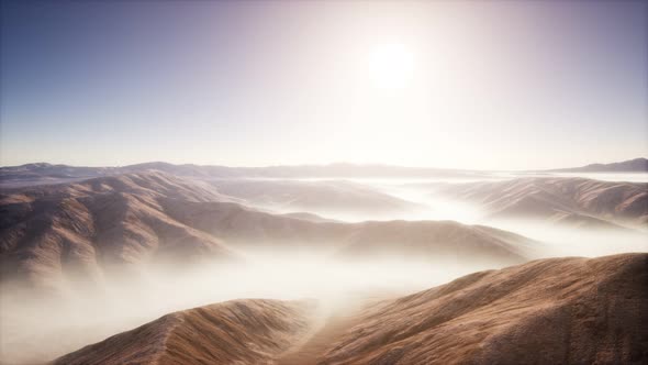 Mountain Landscape with Deep Fog at Morning