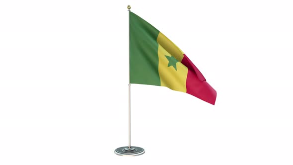 Senegal office small flag pole