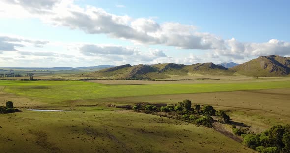 Majestic View Of Green Mountains In Buenos Aires Province In Argentina - aerial shot